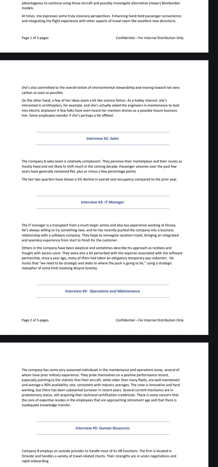  please analyze and answer the questions below . TransGlobal Confidential Internal