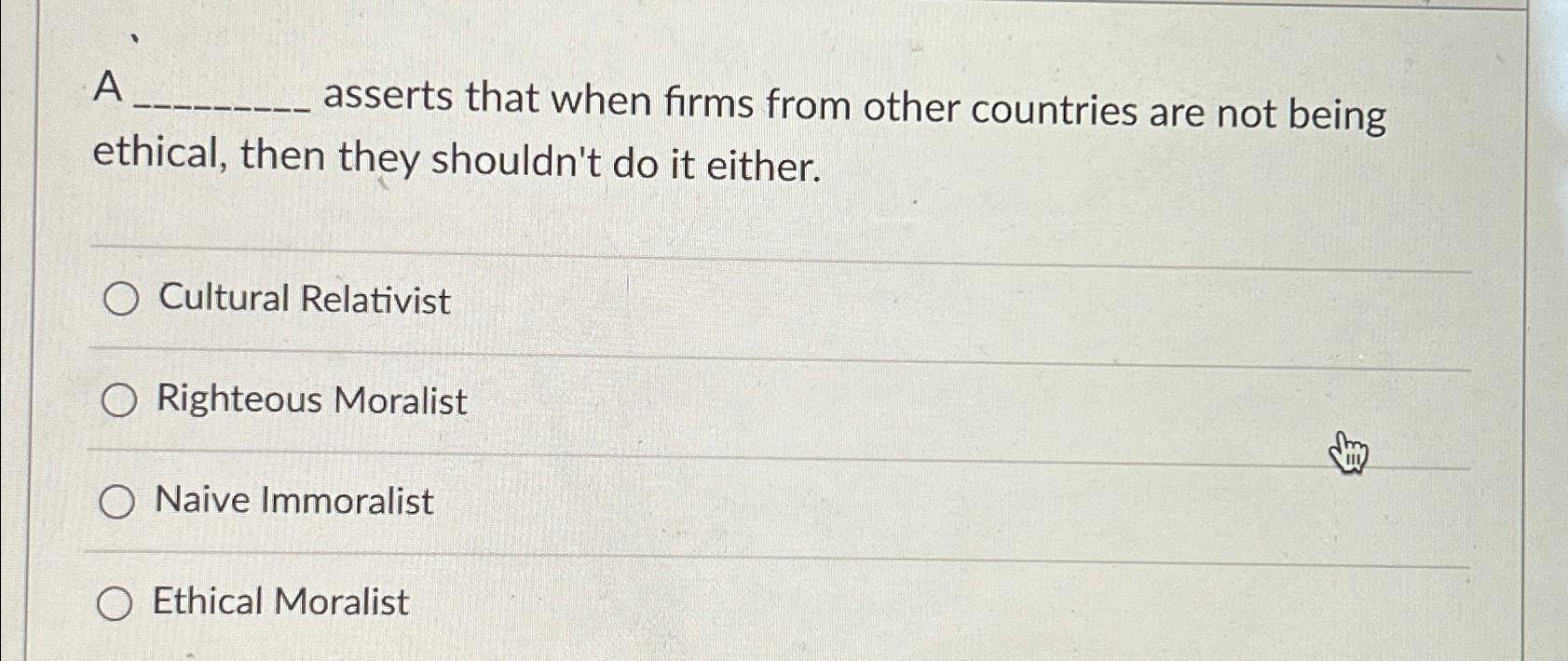  A asserts that when firms from other countries are not being