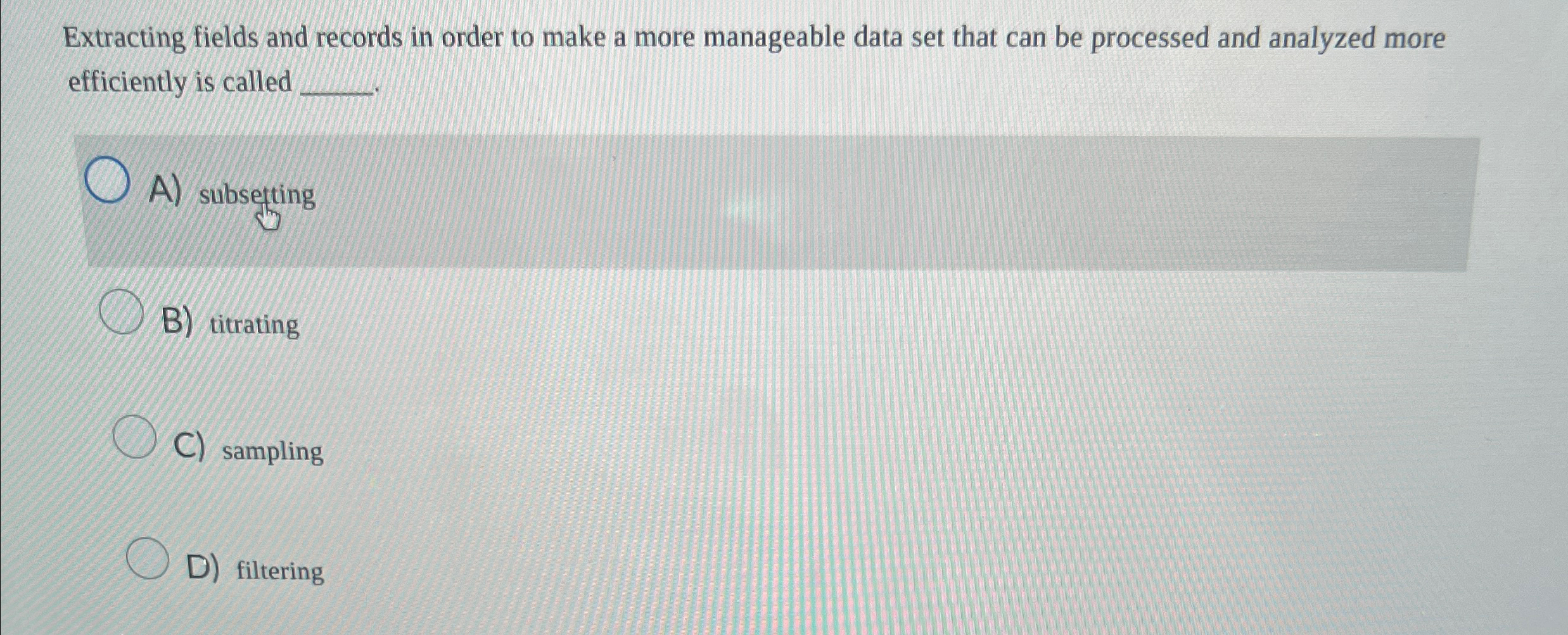  Extracting fields and records in order to make a more manageable
