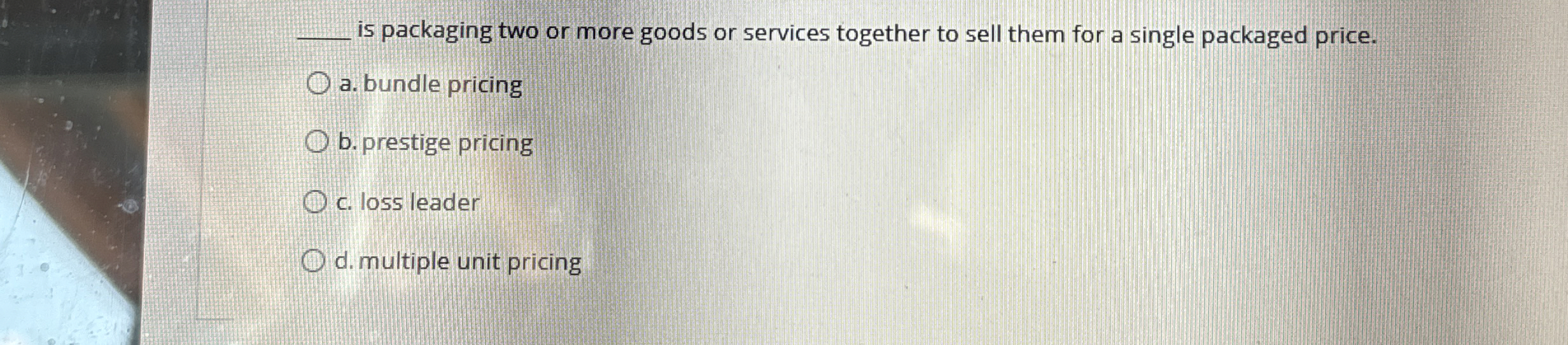  q, is packaging two or more goods or services together to