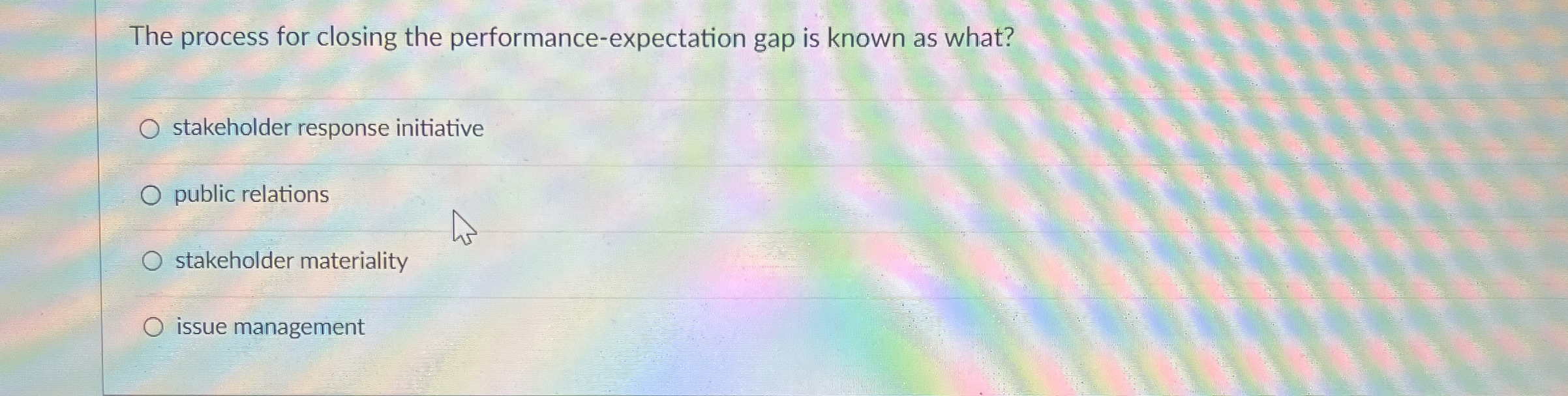  The process for closing the performance-expectation gap is known as what?
