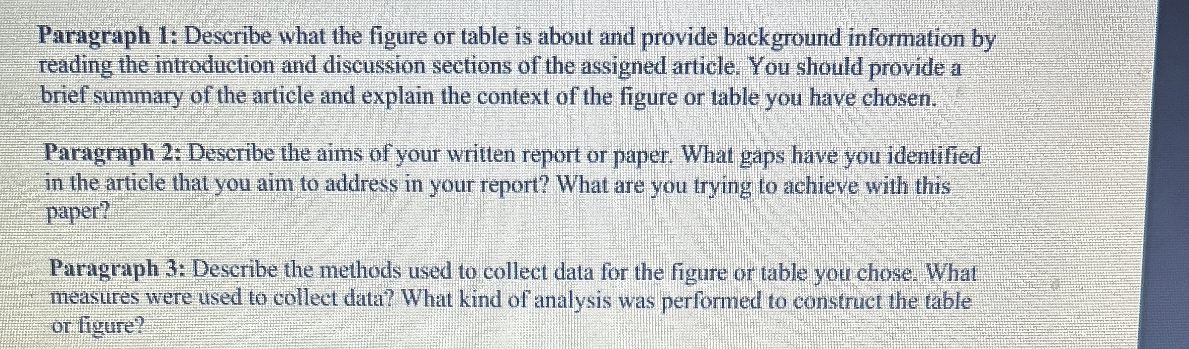  Paragraph 1: Describe what the figure or table is about and