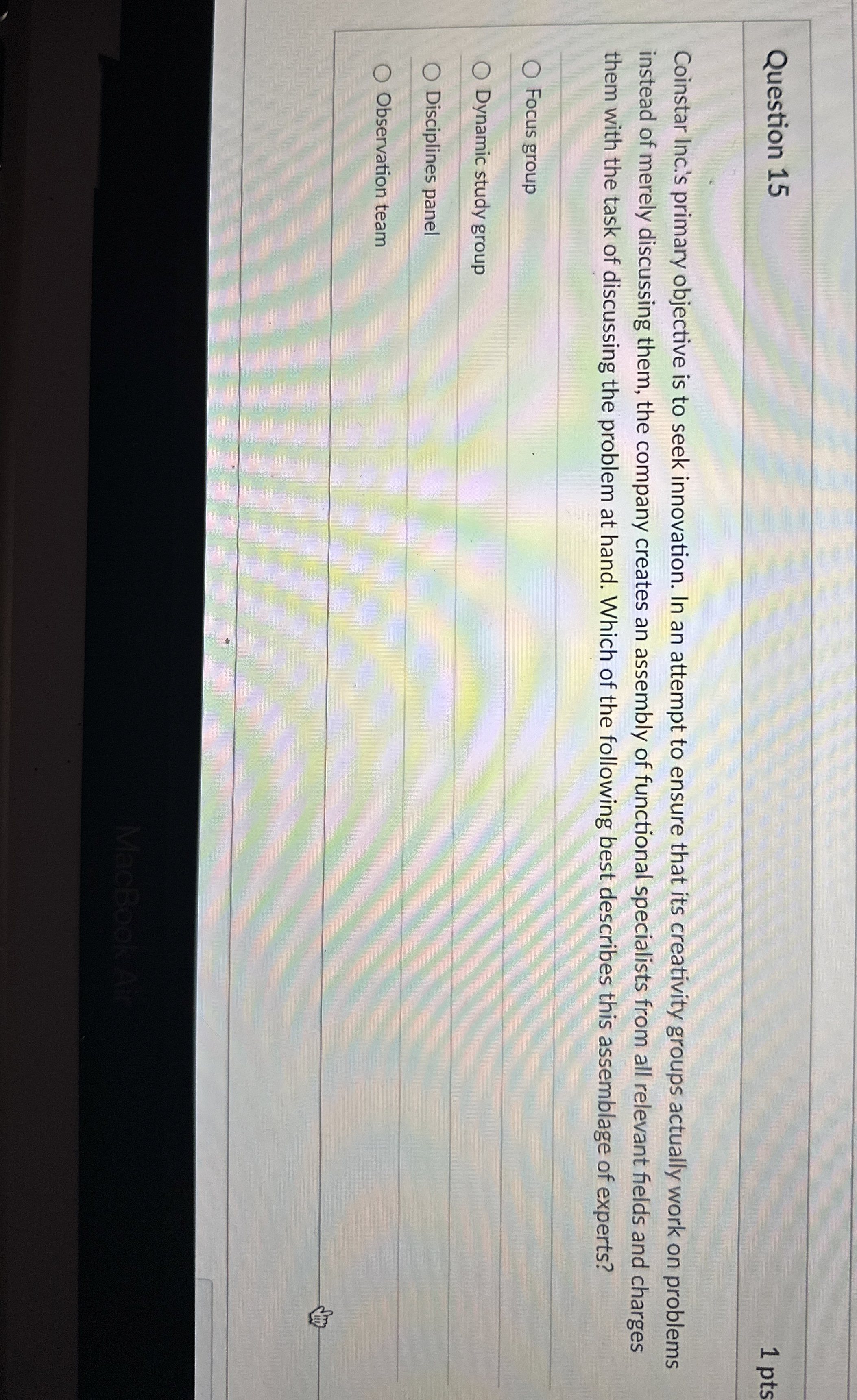  Question 15 Coinstar Inc.'s primary objective is to seek innovation. In