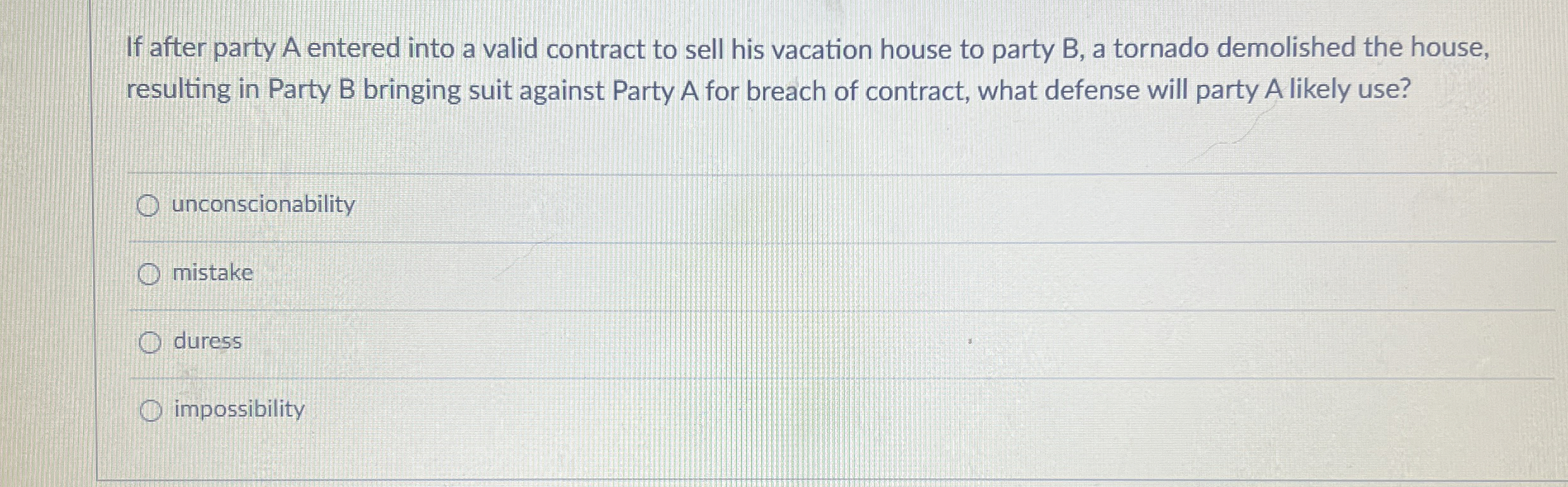  If after party A entered into a valid contract to sell
