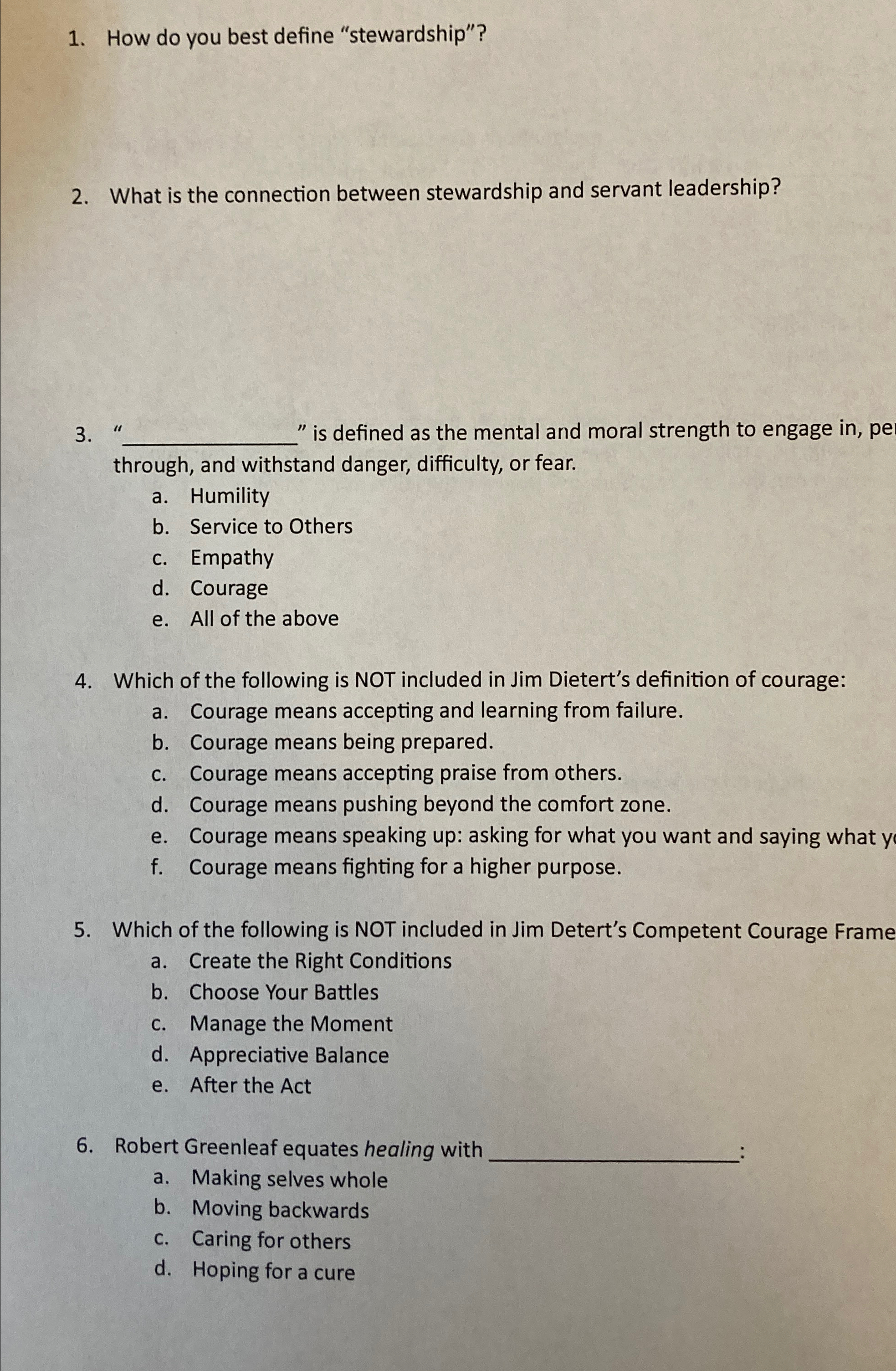 How do you best define "stewardship"? What is the connection between