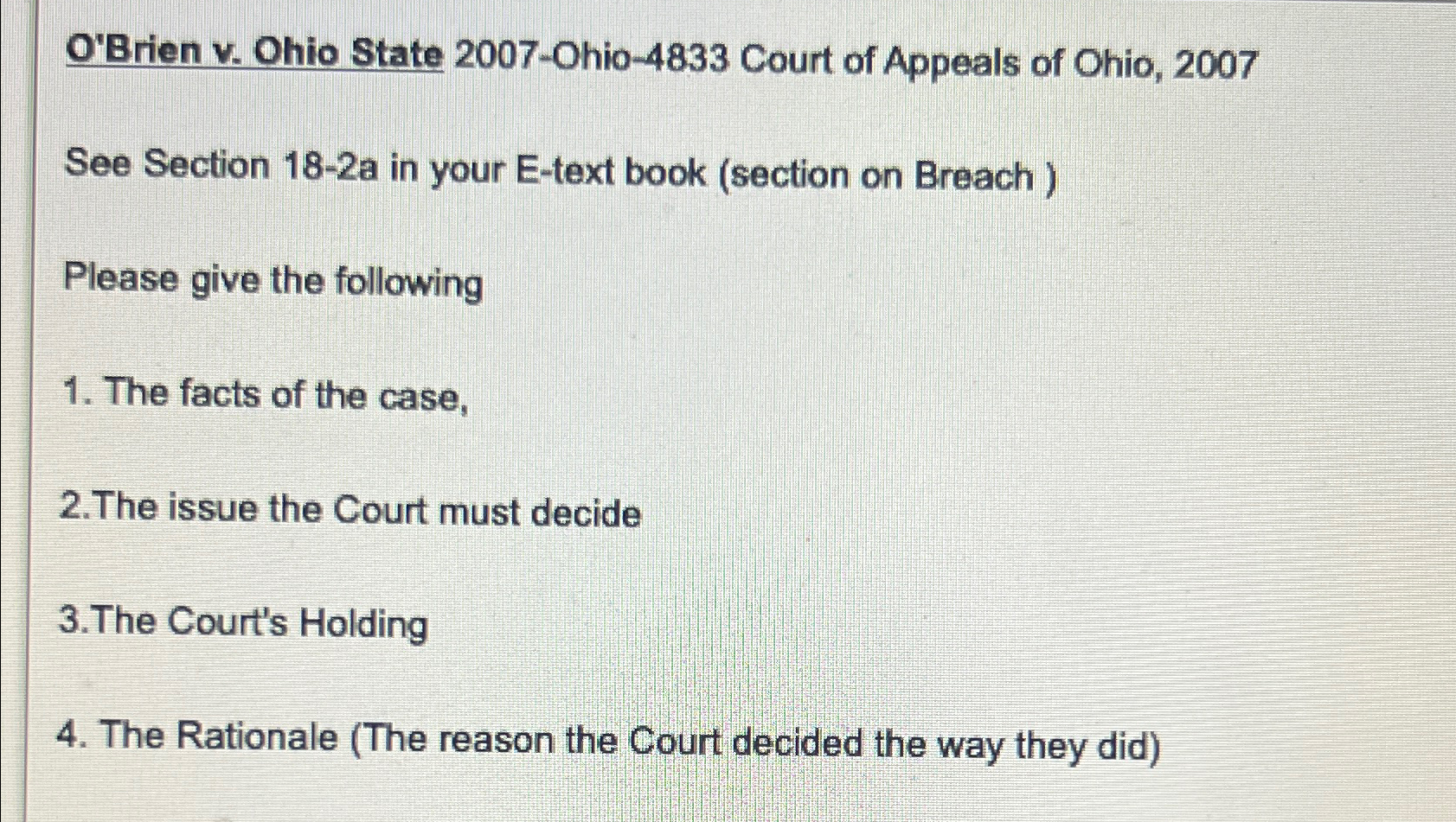  O'Brien v. Ohio State 2007-Ohio-4833 Court of Appeals of Ohio, 2007