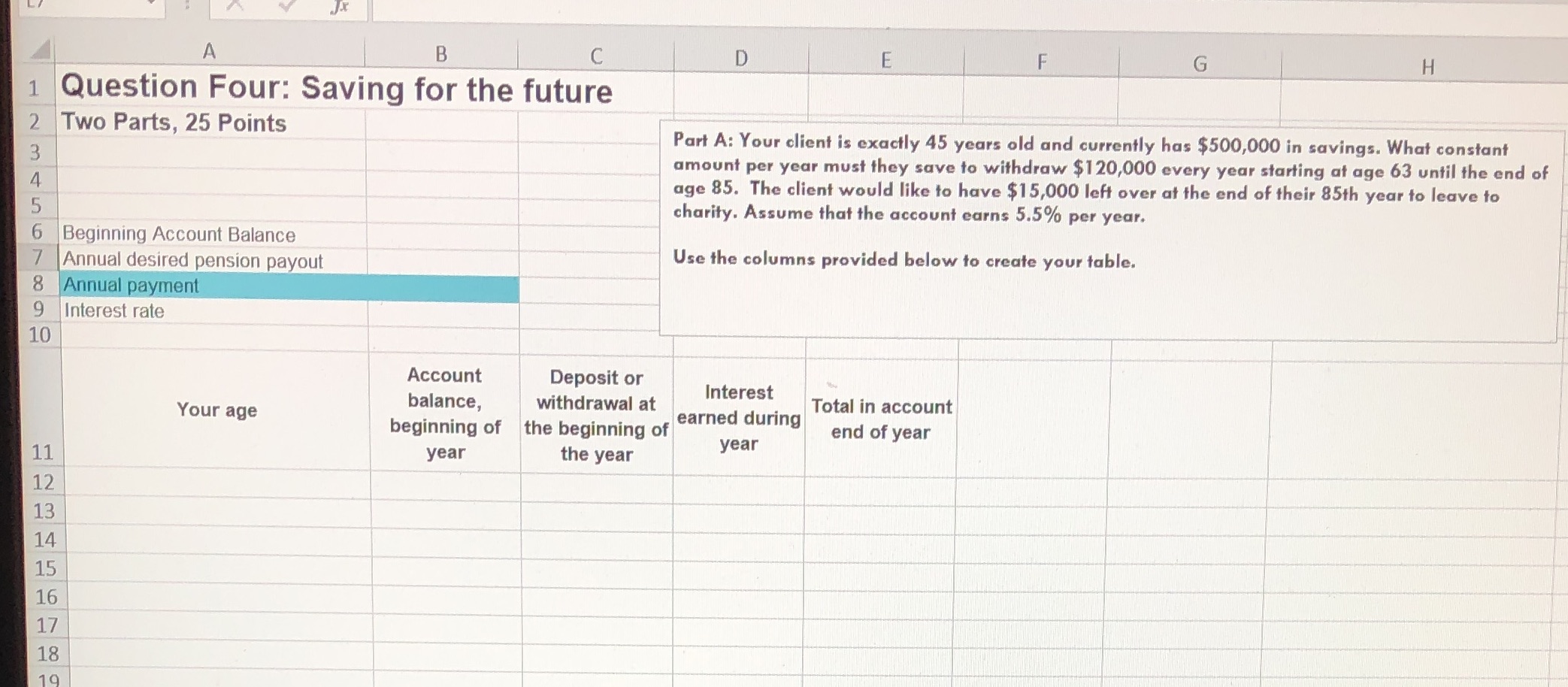 How do solve this in excel please? A B C D E
