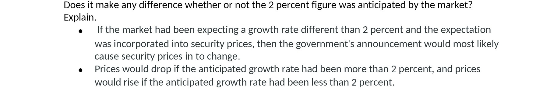 Does it make any difference whether or not the 2 percent