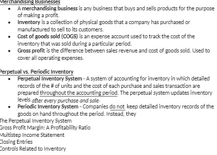  Merchandising businesses A merchandising business is any business that buys and