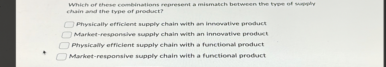  Which of these combinations represent a mismatch between the type of