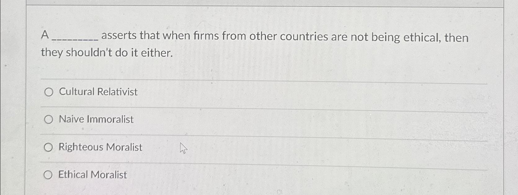  A asserts that when firms from other countries are not being