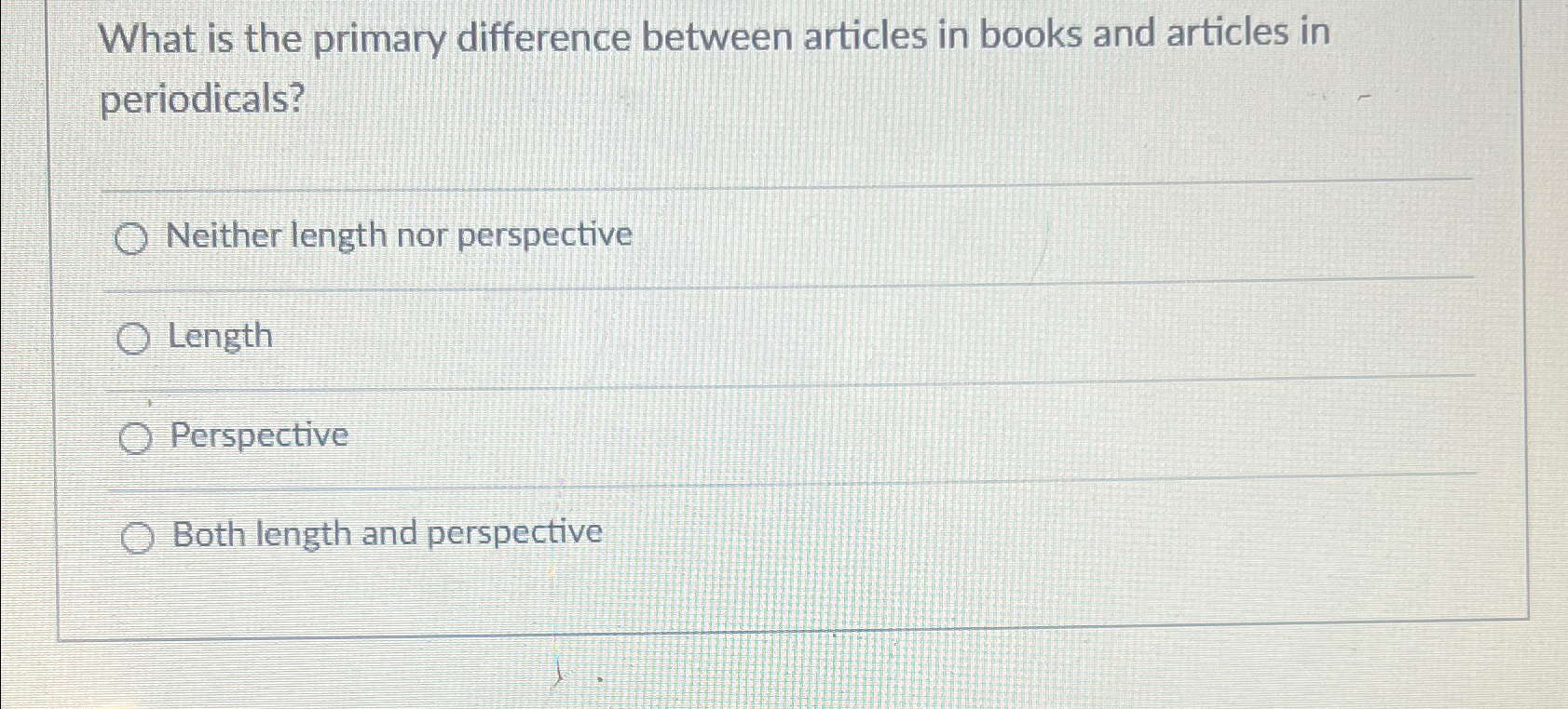  What is the primary difference between articles in books and articles