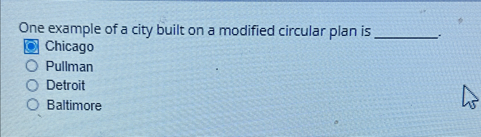  One example of a city built on a modified circular plan