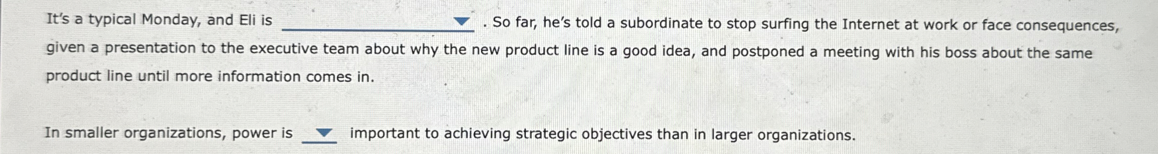  It's a typical Monday, and Eli is q,. So far, he's