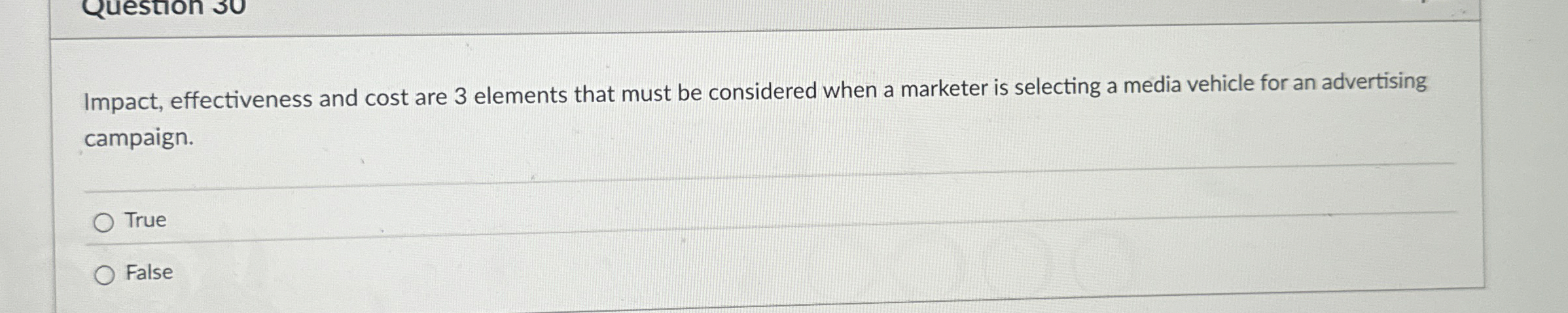  Impact, effectiveness and cost are 3 elements that must be considered