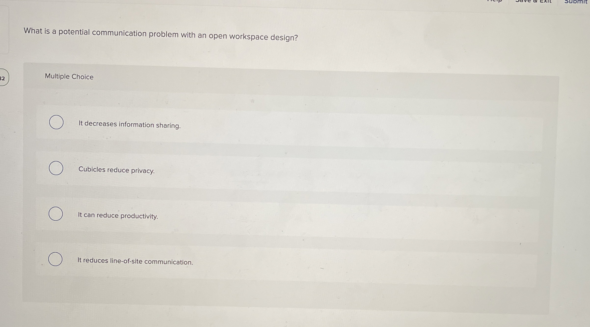  What is a potential communication problem with an open workspace design?