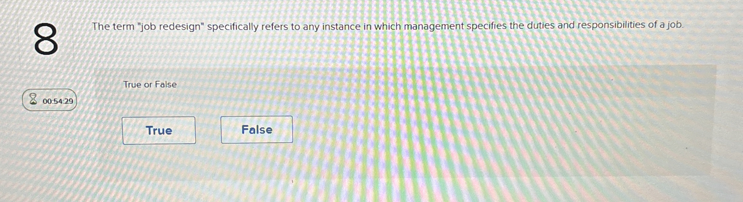  8 The term "job redesign" specifically refers to any instance in