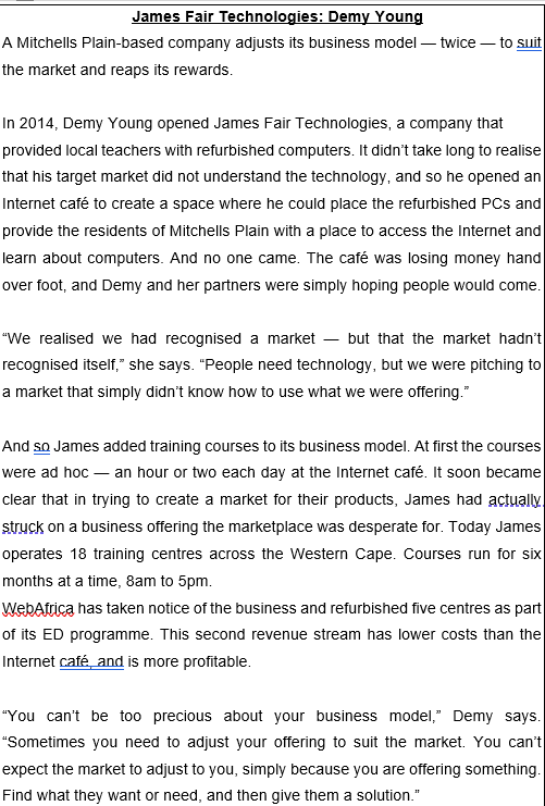  Please answer the following questions based on the case study above.