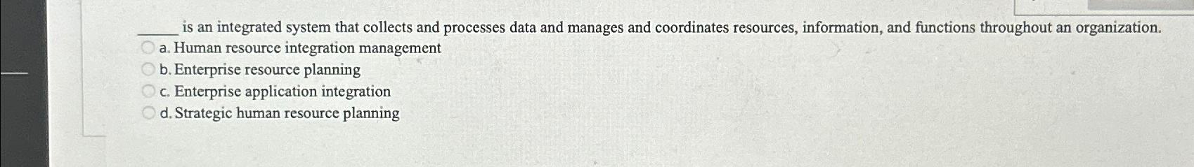 q, is an integrated system that collects and processes data and
