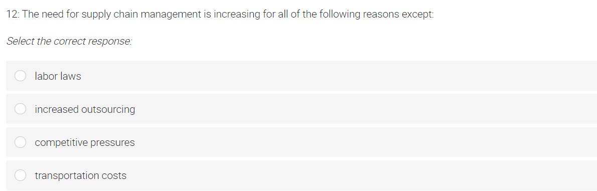  12: The need for supply chain management is increasing for all