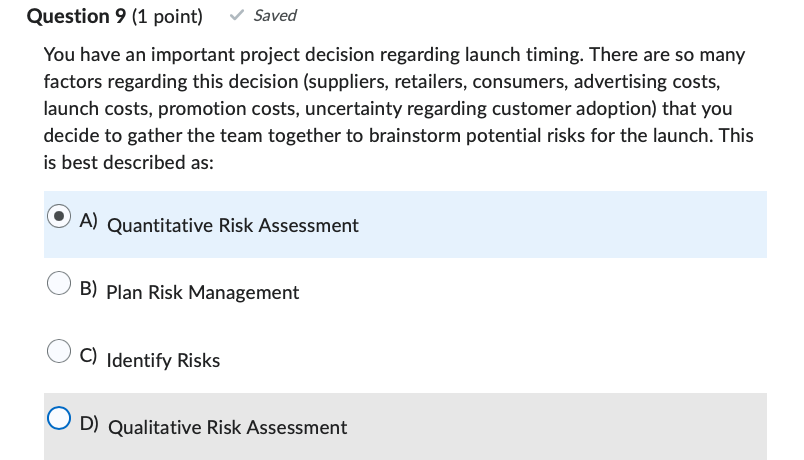 product development project at a major food manufacturer, you developed software to