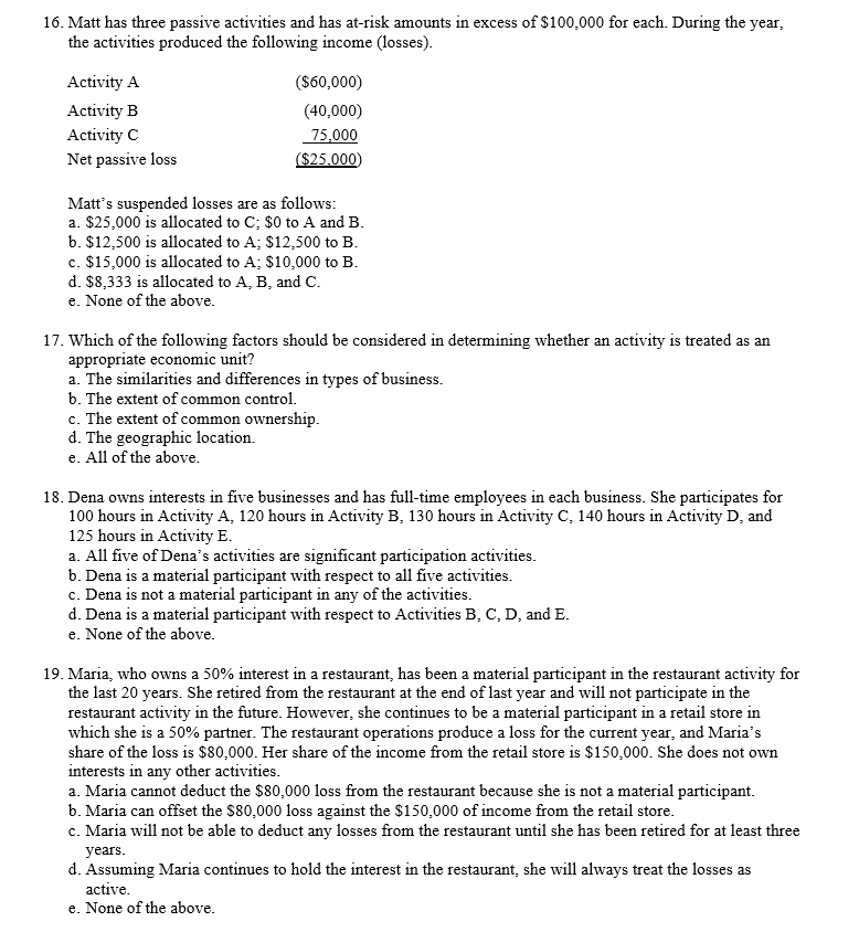 and in which she has $20,000 at rislr. Ifthe business incurs a