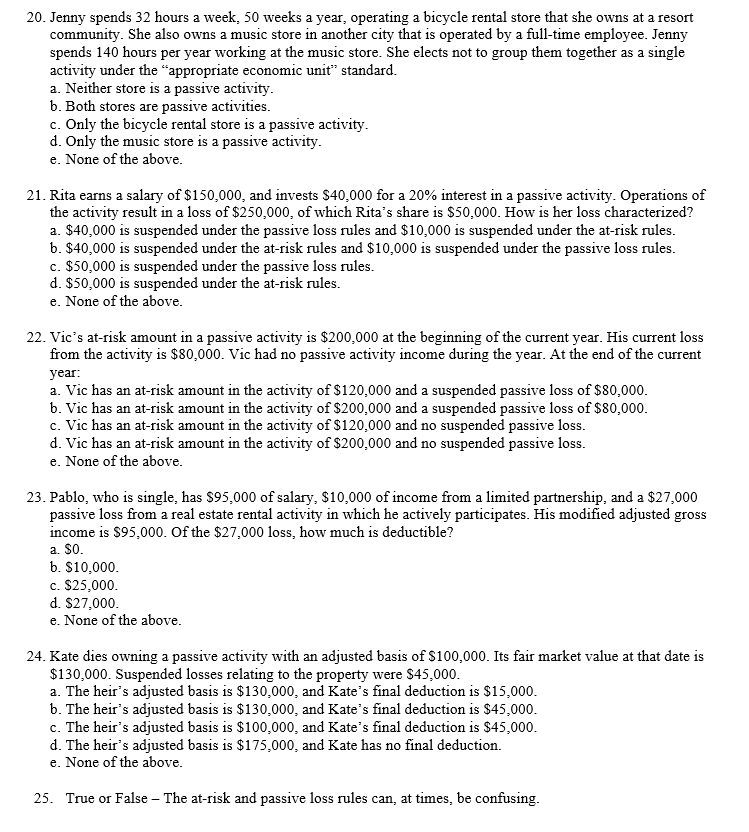 loss om operations during the year and her share of the loss