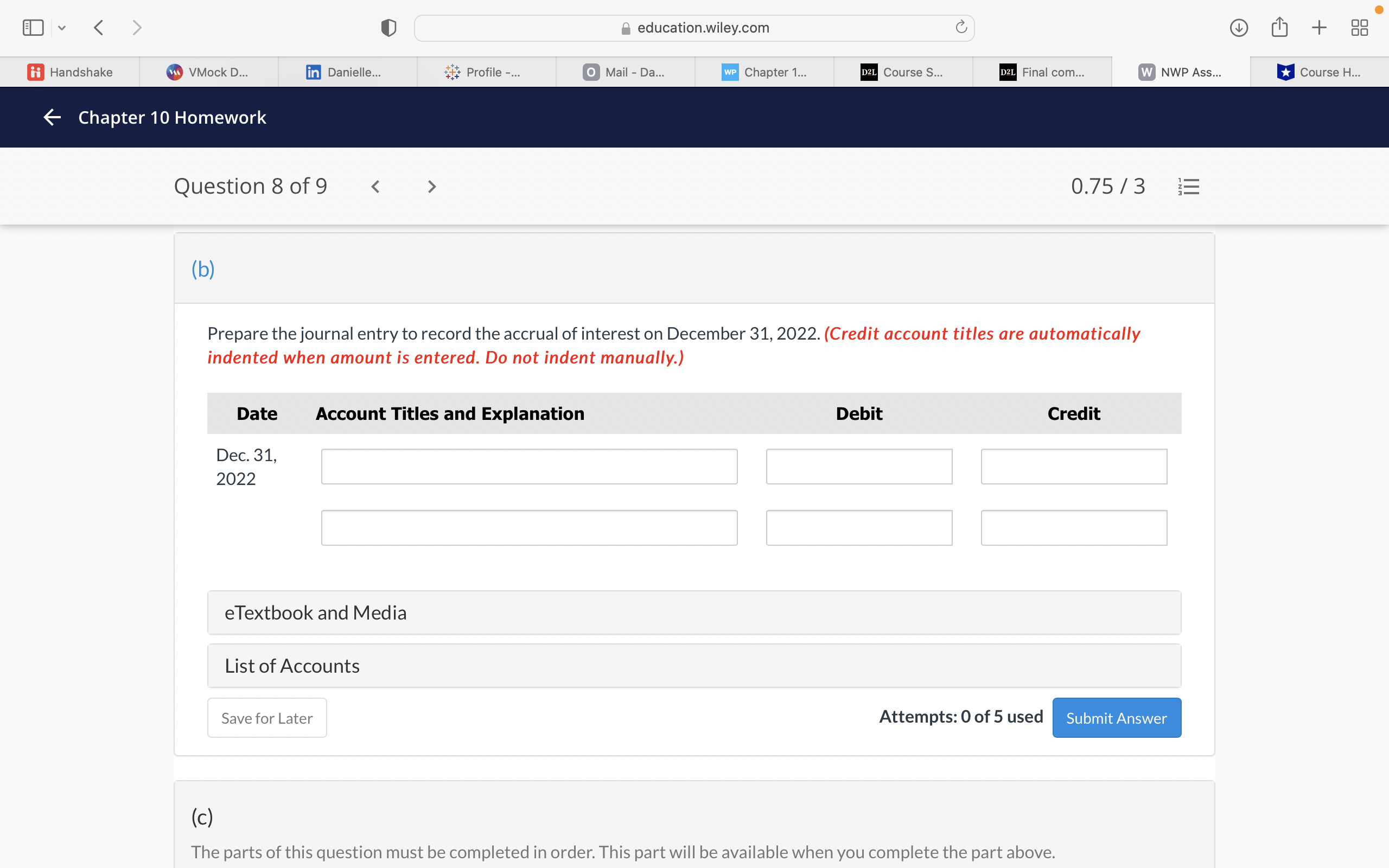 - Da... WP Chapter 1... D2L Course S... 02L Final com... W