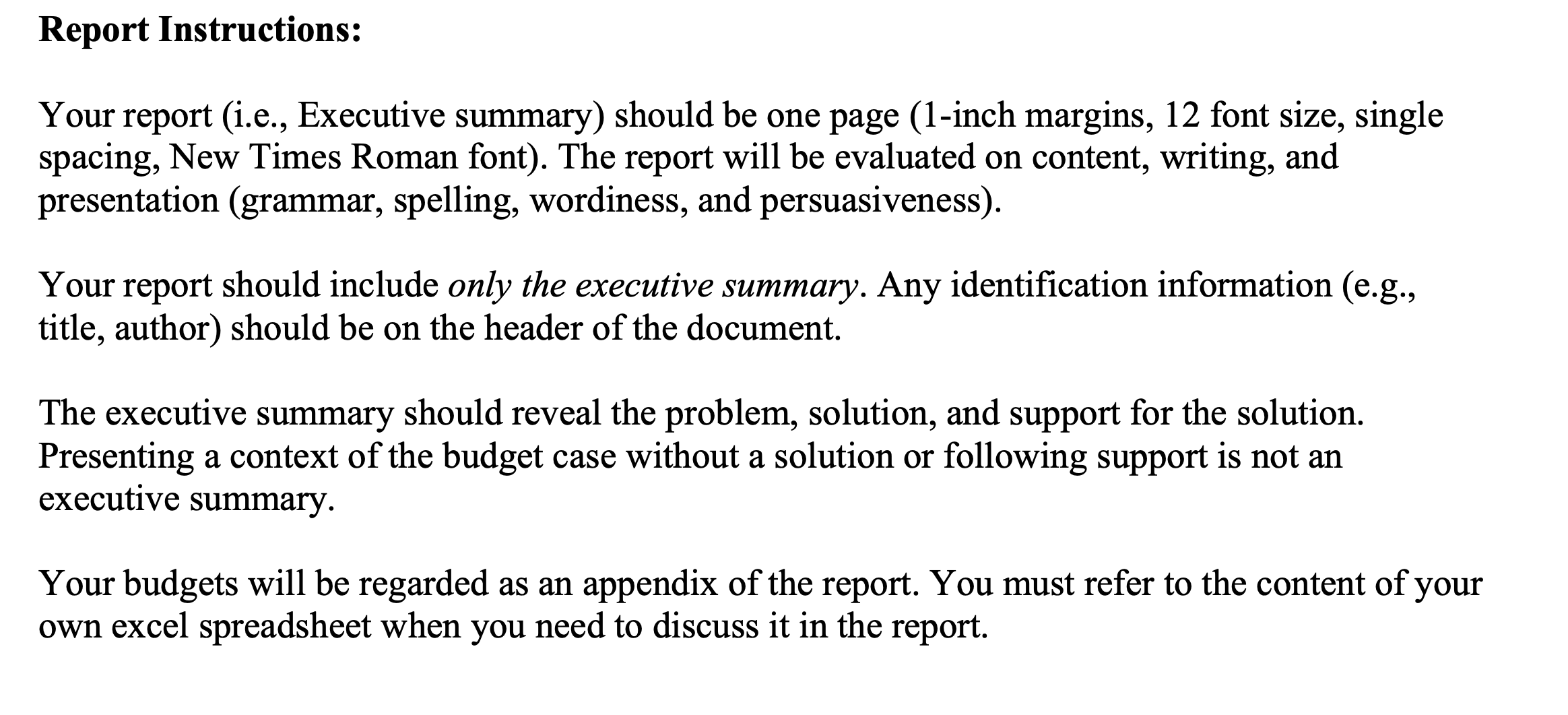 on the estimated nancial impact of the special order on the master