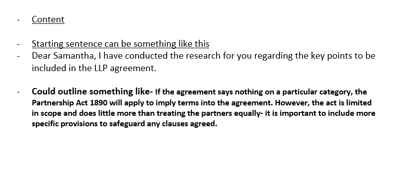 MEMORANDUM From: Zac Trainee To: Samantha Supervisor Client's name: Josefina Del Largo