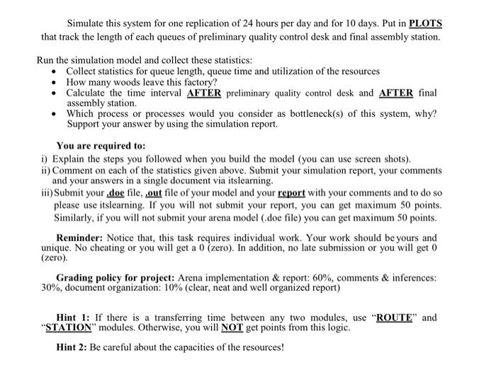 furniture factory. This factory works 24 hours a day and we will