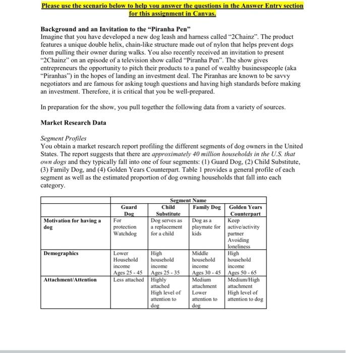  1. Looking at the market segment profiles, which segment would you