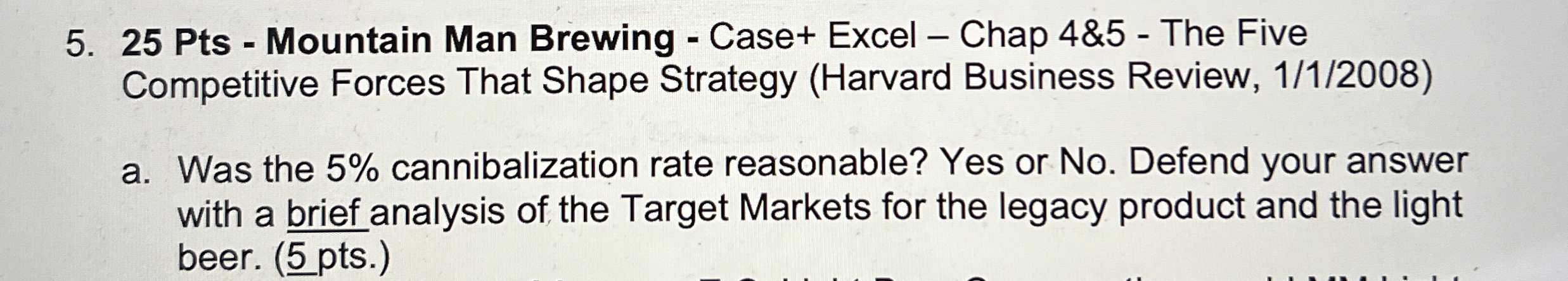  25 Pts - Mountain Man Brewing - Case+ Excel - Chap