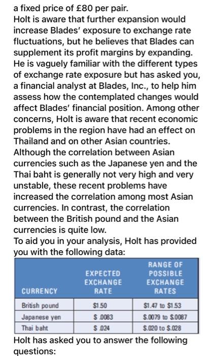 (in baht) depends on current market prices. Blades imports materials sufficient to