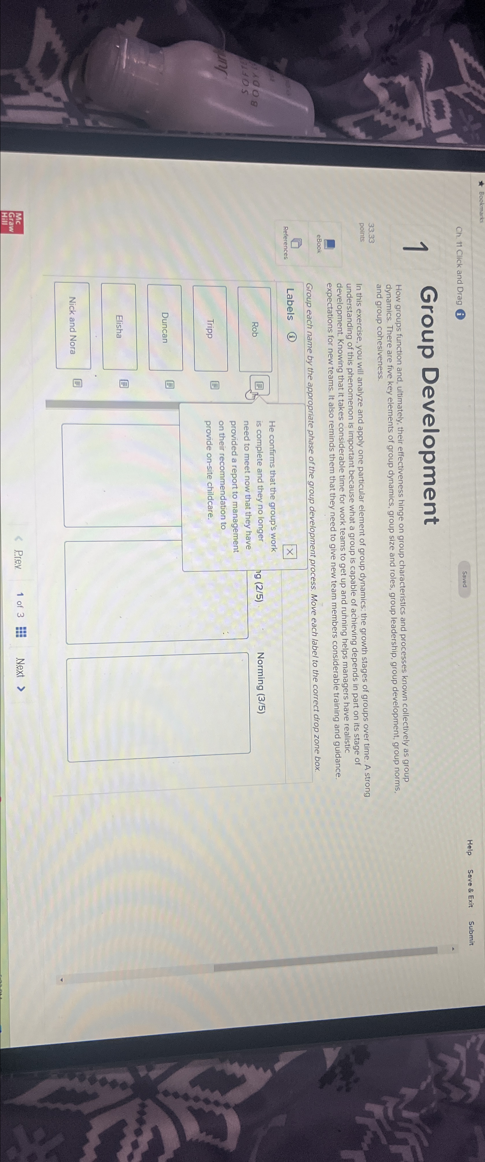  Ch.11 Click and Drag i Help Save & Exit Submit Group
