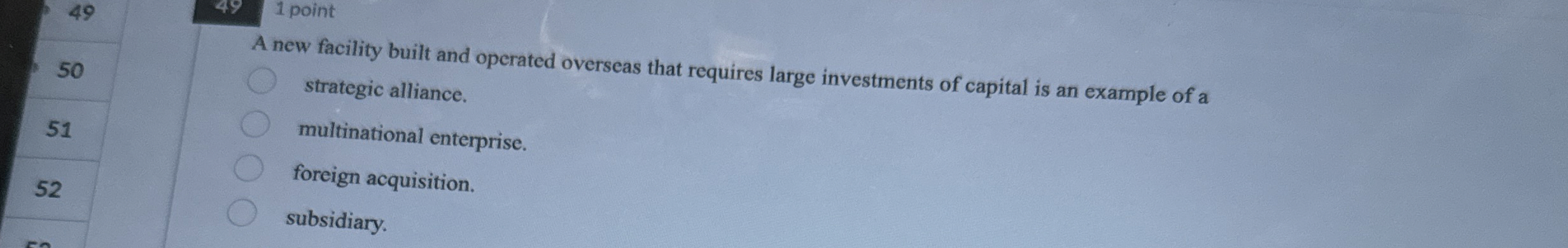  49 50 51 52 1 point A new facility built and