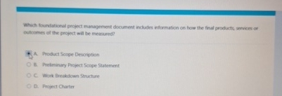  Which foundirional project manapement document ncludes incrmation on how the final