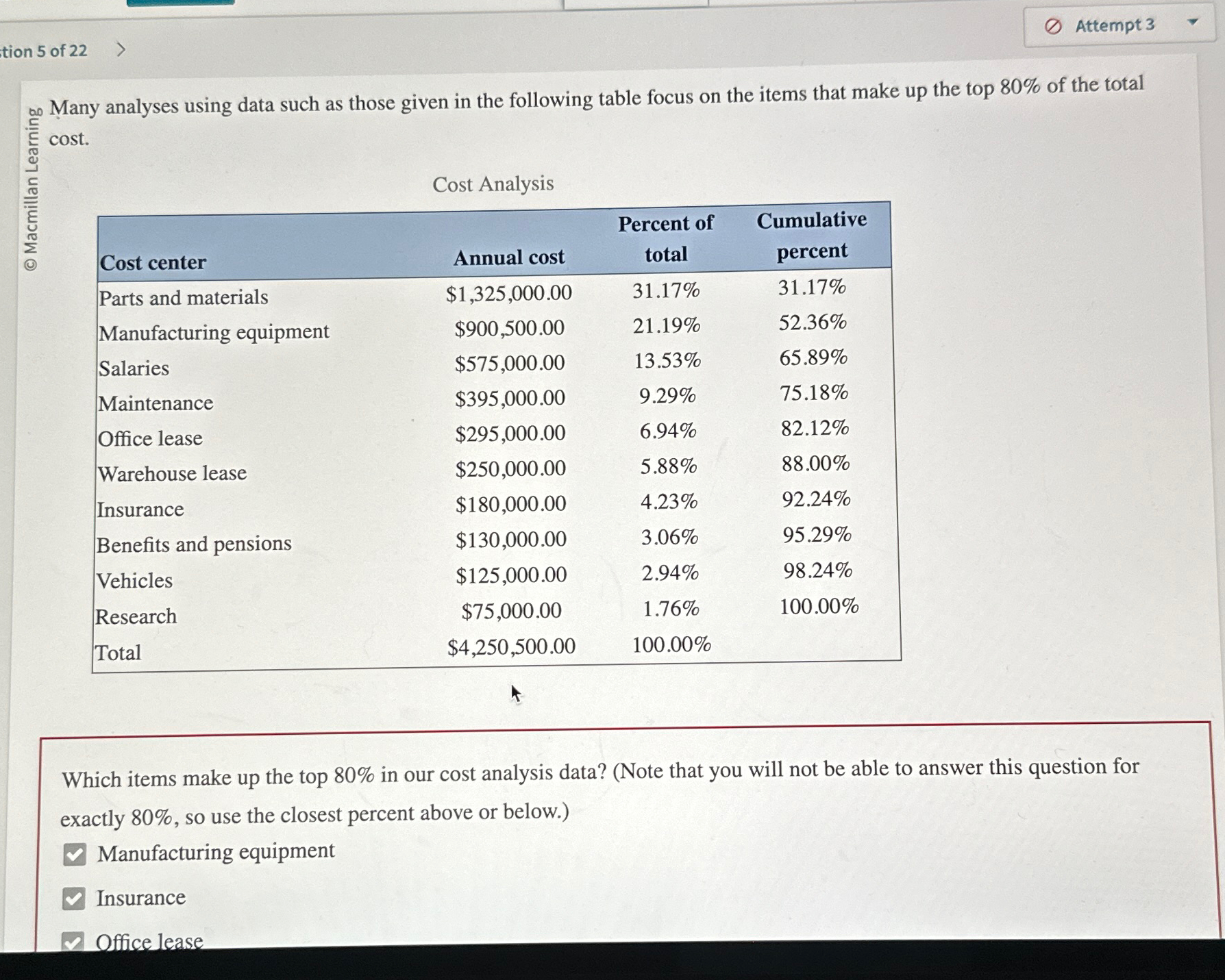  tion 5 of 22 Many analyses using data such as those