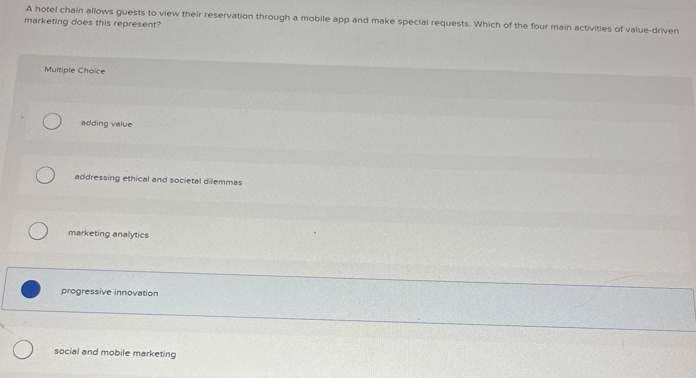  A hotel chain allows guests to view their reservation through a