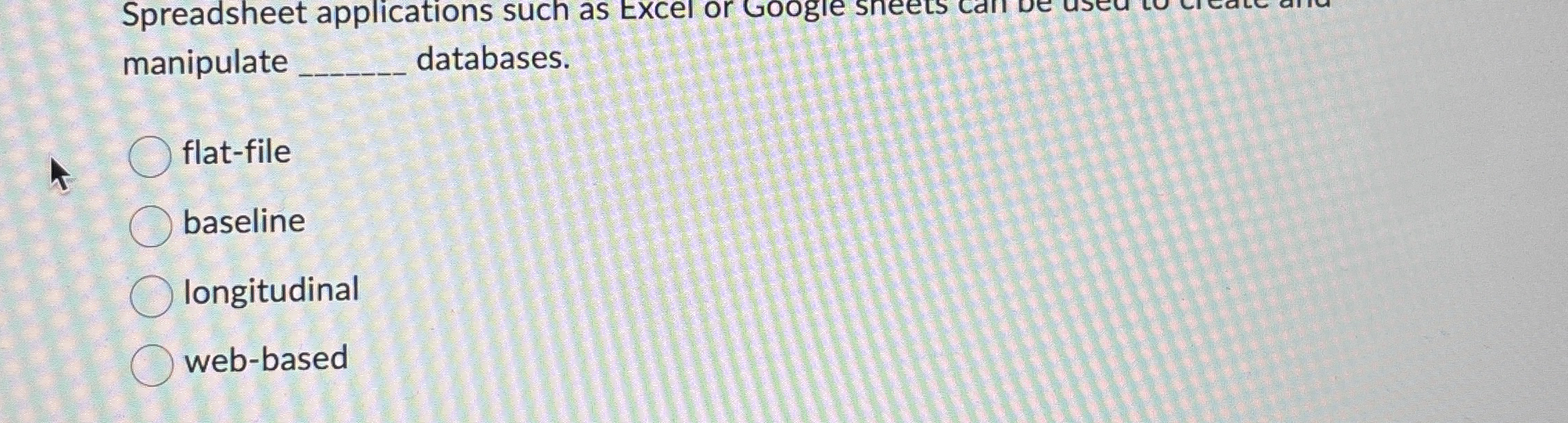  Spreadsheet applications such as Excel or Google sneets cand De useu