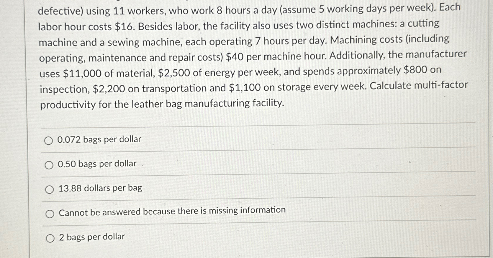 defective) using 11 workers, who work 8 hours a day (assume