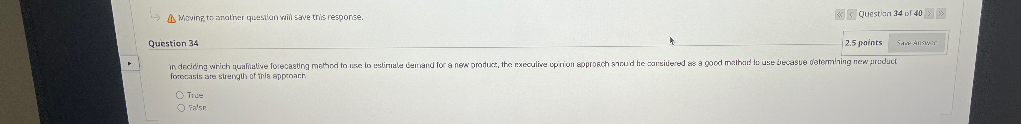  (1. Moving to another question will save this response. Question 34