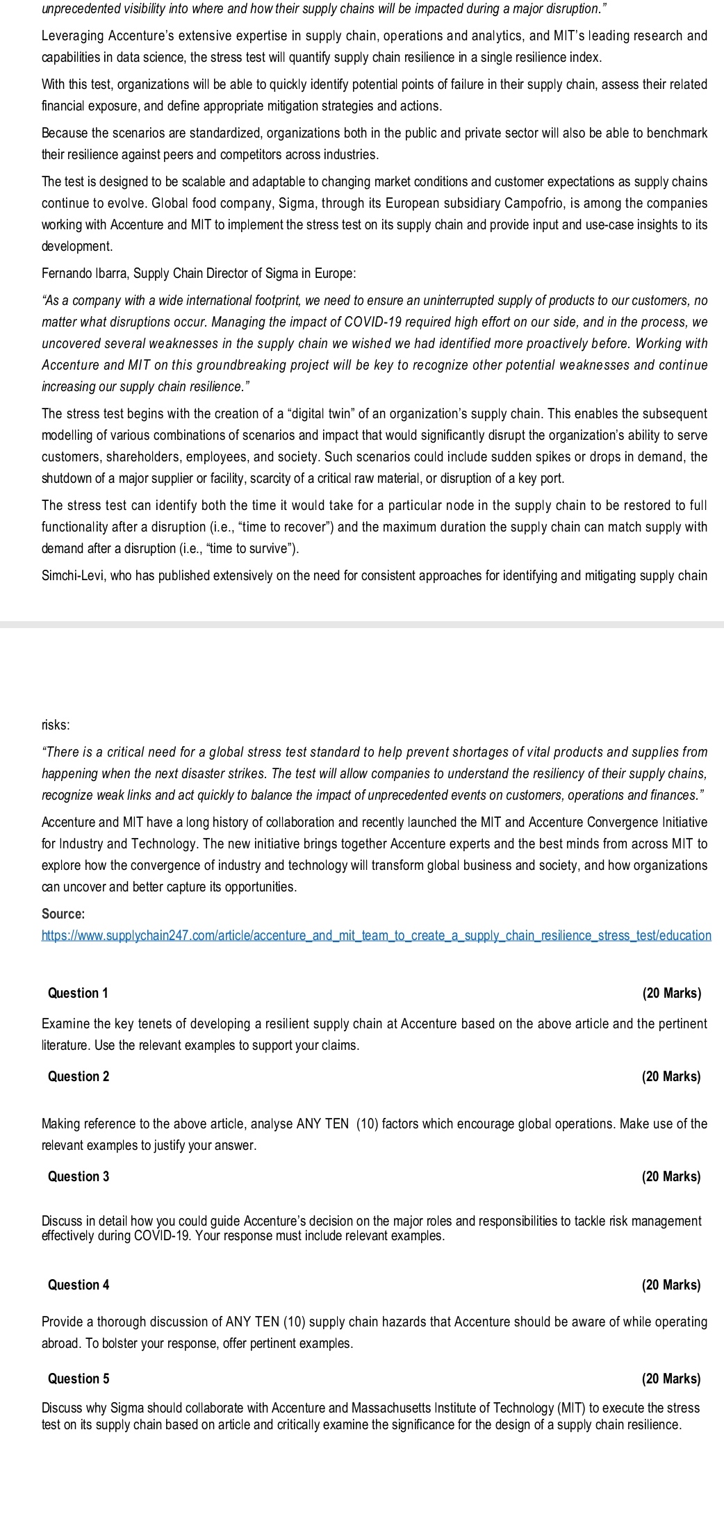 unprecedented visibility into where and how their supply chains will be
