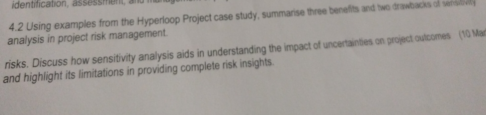  4.2 Using examples from the Hyperioop Project case study, summarise three