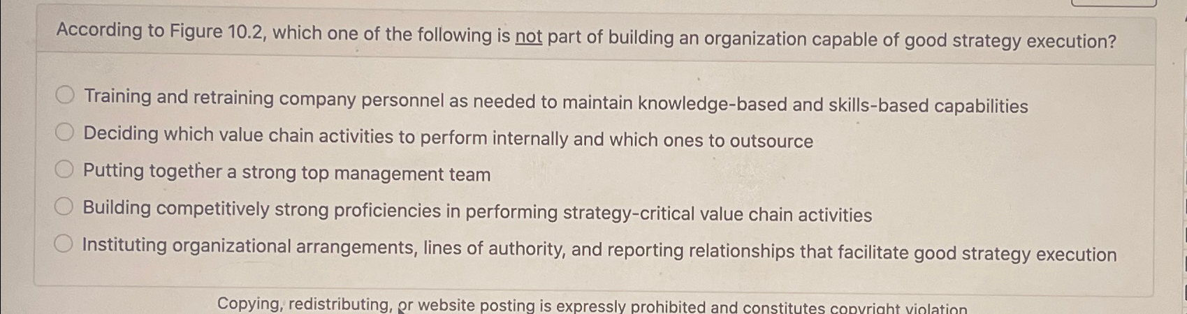  According to Figure 10.2, which one of the following is not