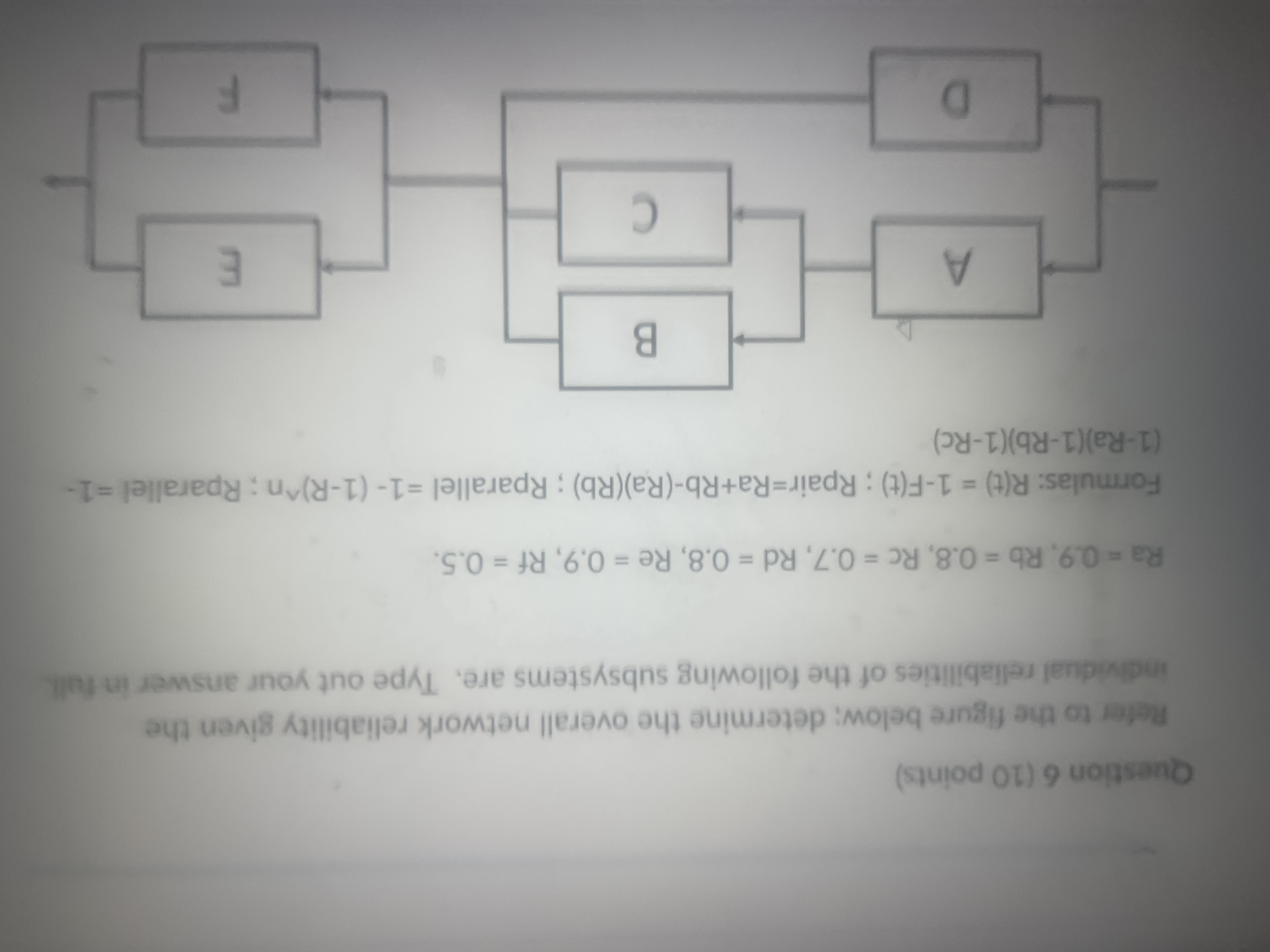  Question 6(10 points) Reter to the figure below; determine the overall