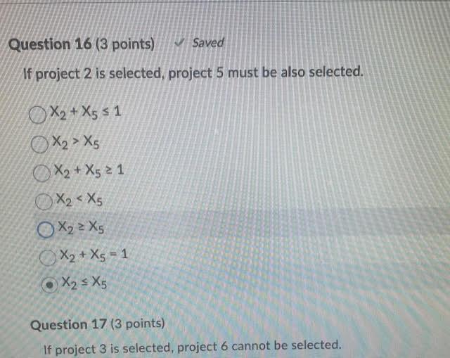 is done for you. Please use these decision variables hereafter.) X1=1 if