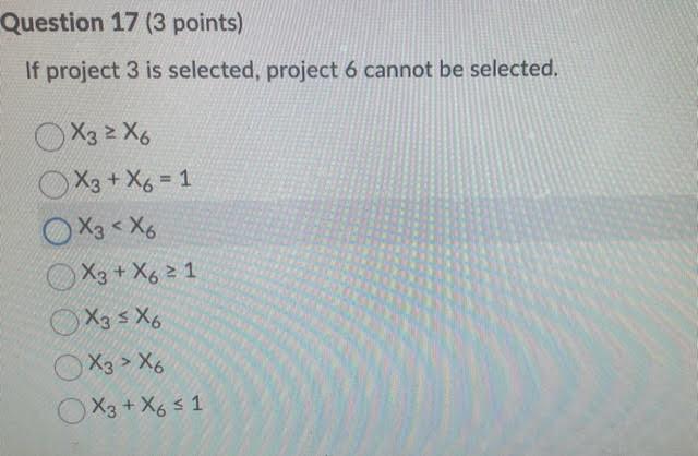project 1 is selected for investment; 0 otherwise. X2=1 if project 2