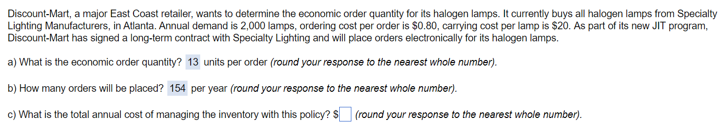 be detailed in reaching the solution please Discount-Mart, a major East Coast