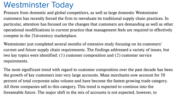  From a logistics perspective, discuss how and why the three important